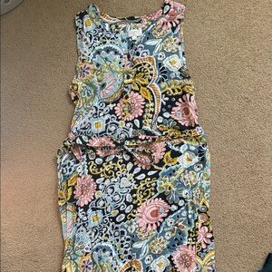 LOFT Multicolor Paisley Midi Dress